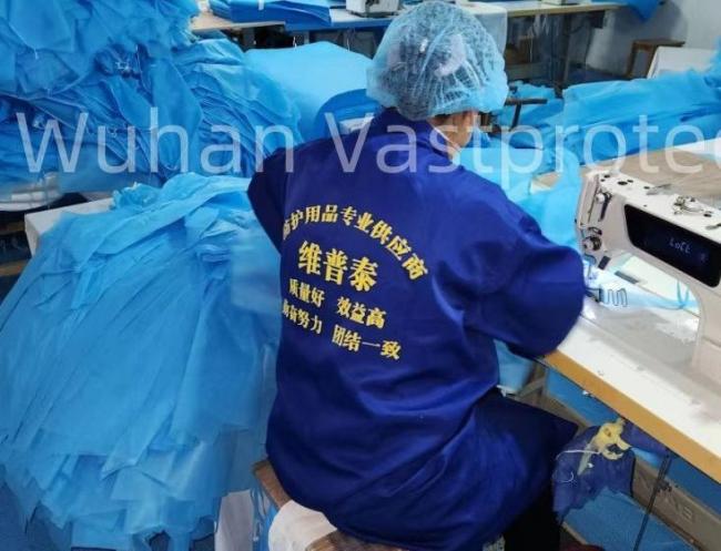 Professional Medical Surgical Supplies Level 1/2/3/4 Operation Patient Protective Nonwoven PP SMS Reinforced Sterile Disposable Isolation Gown