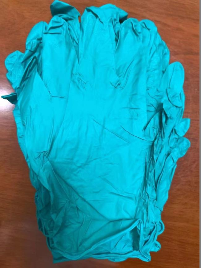 Protective White Black Blue Disposable Nitrile Examination Gloves
