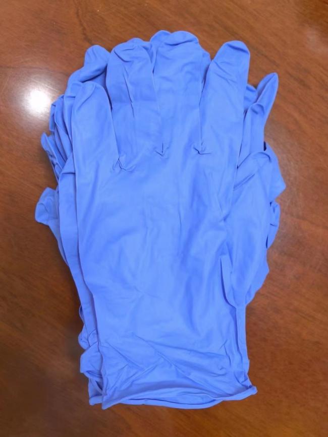 Black Blue Purple Powder Free Protective Medical Disposable Examination Nitrile Gloves