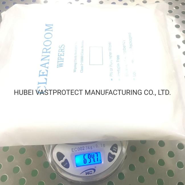 Laser Sealed Edge Particle Free Lint Free Microfiber Cleanroom Wipers