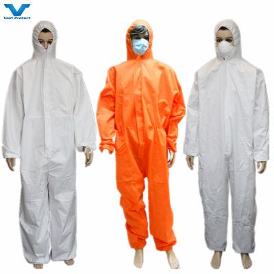 China Navy CE Cat 3 Type 5 6 PPE Industry Safety Protective Coverall Disposable with Label for sale