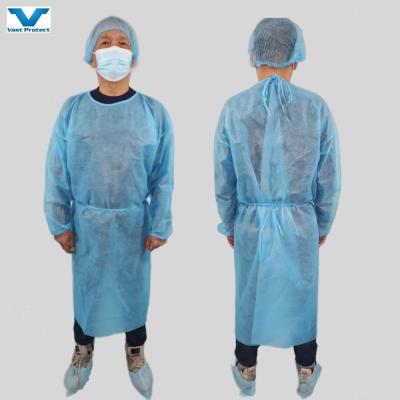China Hypoallergenic Breathable Surgical Gown with Knitted Cuffs for Adults for sale