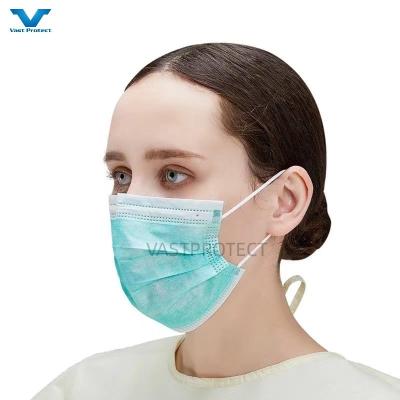 China En14683 3 Ply Breathable Earloop Adult Face Mask With FFP1 Filter Rating And CE Approval for sale