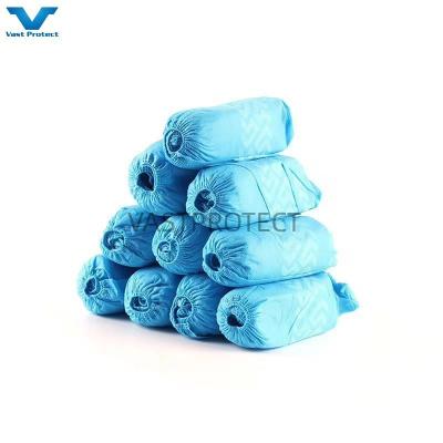 China Elastic Style Disposable PP 10-30g Blue Anti Slip Printed Shoe Cover Professional for sale