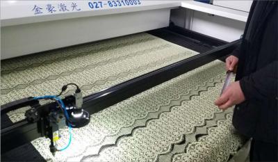 China Knitting Curtain Automatic Leather Laser Cutting Machine Cutting Speed 0 - 48000mm \ Min for sale