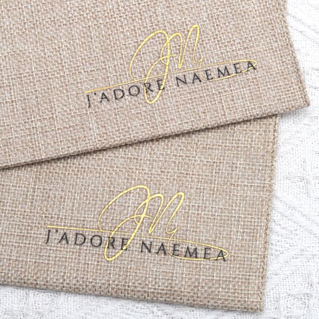 Eco-friendly jute dust bag product variations