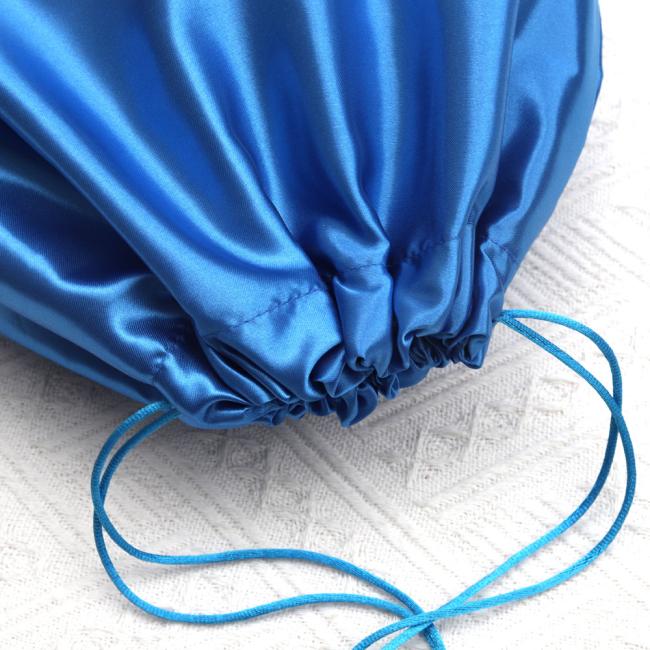 Custom satin bag with logo placement options