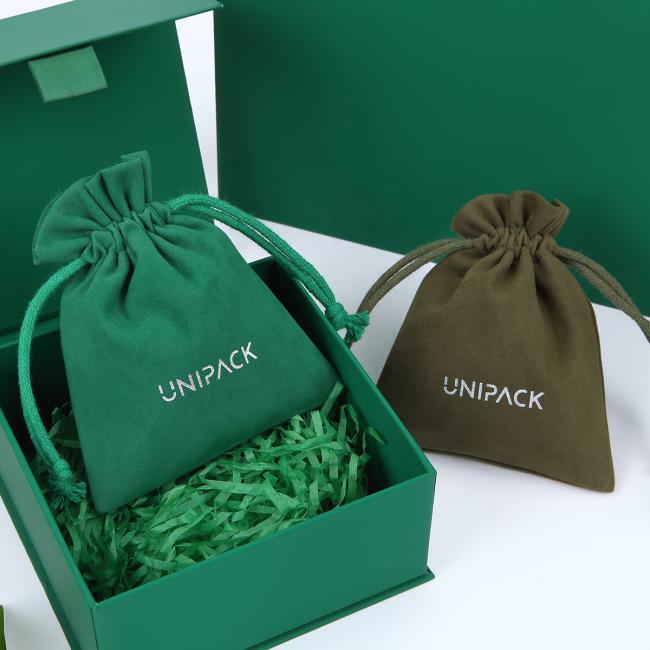 Premium quality velvet gift bag with drawstring closure