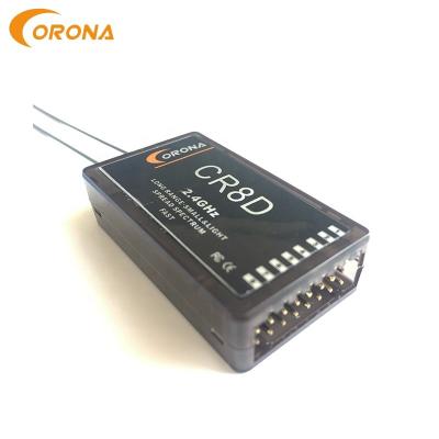 China 8 Channel Rc Receiver And Transmitter For Drone 2.4g Corona CR8D for sale