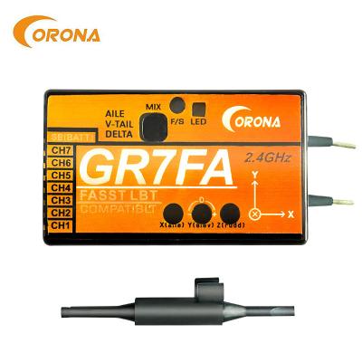 中国 ジャイロコンパスのFutaba 2.4 Ghz Fasstの受信機7ch RcのラジオFutaba Fasst多用性があるGR7FA 販売のため