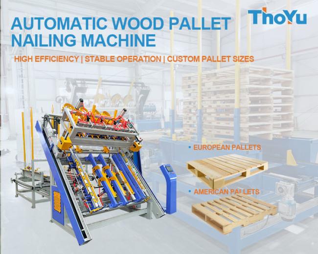 Wooden pallet nailing machine for EPAL pallets