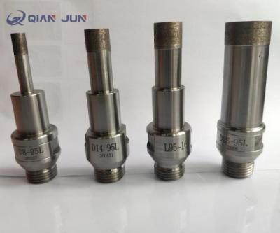 China Threaded Glass diamond core drill bits for glass drilling holes for sale