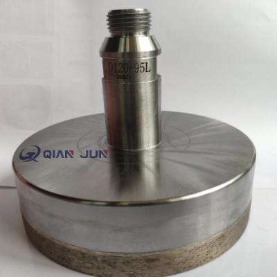 China Big Diameter 120mm Threaded Glass diamond core drill bits for glass drilling holes for sale