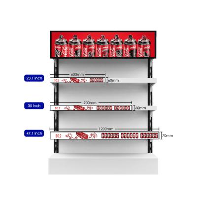 China Monitoreo comercial de panel LCD de barra extendida de 24 pulgadas para estantes de supermercados en venta
