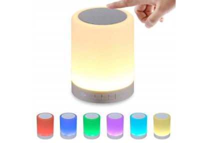 China Color Changing Mini Wireless Bluetooth Speaker , Touch Control Night Light Bluetooth Speaker for sale