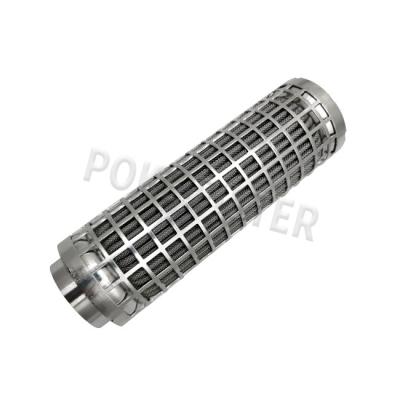 China Cartucho de filtro de acero inoxidable sinterizado del metal de los SS 50um PF-25-3-E-V-0 PF-15-3-E-V-O en venta