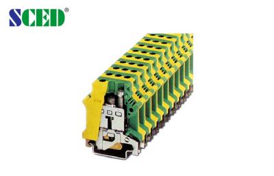 China Custom 25mm 2 Uk Din Rail Terminals 12.2mm Right Angle Wire Inlet for sale