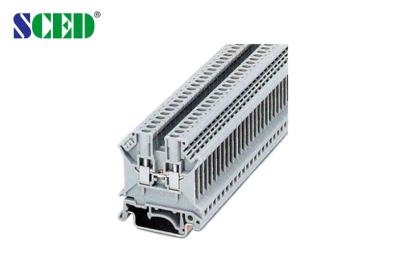 China 2.5mm2 Rail Mounted Terminal Blocks , Grey 600V Feed Through Electrical Terminal Connectors for sale