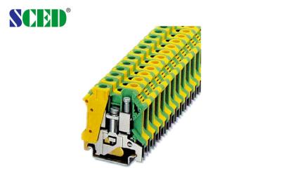 China Electrical Din Rail Terminal Blocks , 10.2mm Wire Connecting Terminals for sale