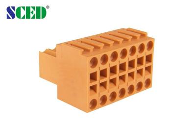 China 3.50mm 300V 8A , Double Levels Plug In Terminal Block Connector 2*2P - 24*2P for sale