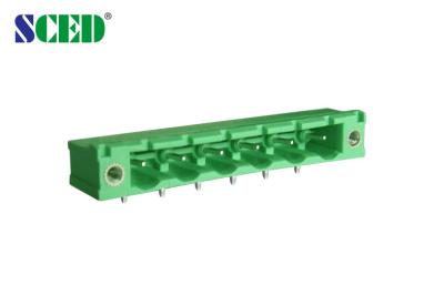 China 7.62mm 300V 18A Pluggable PCB Terminal Block Connector with Header , Male Sockets , 14 Poles for sale