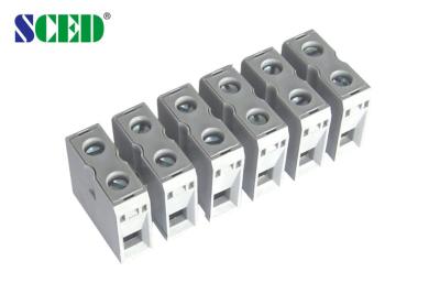 China Pitch 10.1mm 600V 65A 2P-24P Through Panel Terminal Block for Electric Power for sale