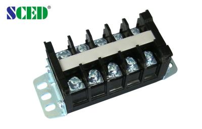 China 600V High Current Terminal Block 14.00mm 40A , Brass Screw Clamp Terminal Connector Block for sale
