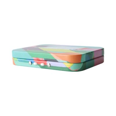 China Child Resistant Tin Box for Vapes CR Hinged-Lid Metal Tin Case for sale