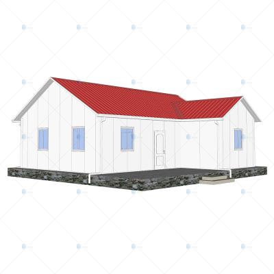 China Heya-2B05-A China 2 room sandwich panel house prefabricated villa construction design for sale