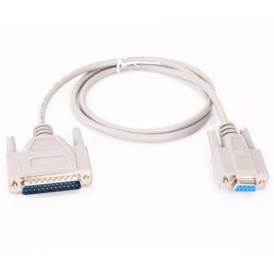 China 50cm D SUB Cables 25 Pin Connector Male To 9 Pin Female Printer Extension Data Cable for sale