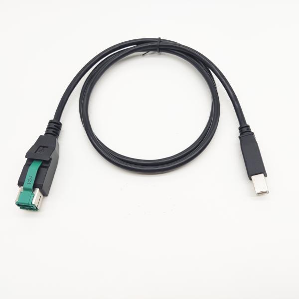 Quality 24V To USB-B Male And Hosiden Plug PoweredUSB Cable 12V 24V for sale
