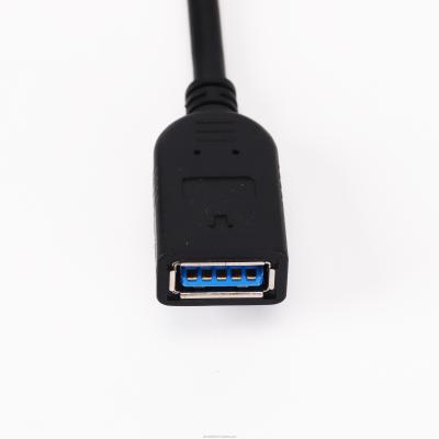China USB3.0 Cable de ángulo derecho USB-A macho a USB-A hembra Cable de carga rápida en venta