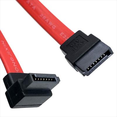China Flexible SATA Cable Assembly Custom Straight To 90 Degree Right Angle SATA Data Cable for sale