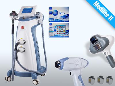 China Touch Screen White / Blue SHR Hair Remova Machine with 755nm - 815nm for sale