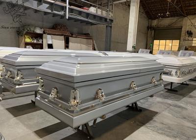 China ISO9001 Funeral Metal Stainless Steel Casket Customizable And Decorable Surface for sale