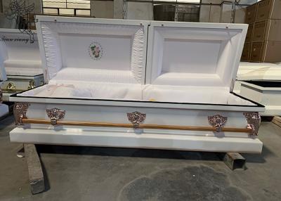 China Reliable Metal Casket Rectangle Shape For Funeral And Obsequies for sale