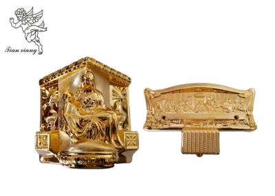 Chine Accessoires en plastique de cercueil d'or, fournisseurs funèbres de garnitures de cercueil de style américain à vendre