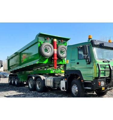 China Heavy Duty 3 Axles 25cbm 30 Ton Truck Trailers Sinotruck Trailer Tipping Used End Dump Truck for sale
