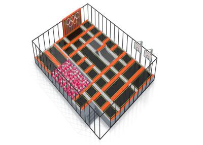 China Indoor Jump Zone Trampoline Customized Space With Big Foam Pit en venta