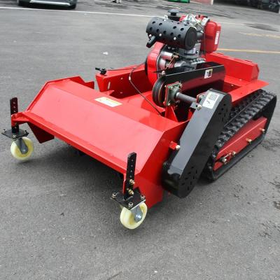 China Garden Grass Cutting Machine Flail Lawn Mower Orchard Crawler RC Lawn Mower Tractor for sale