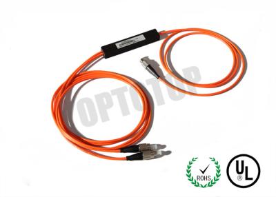 China 1 X 2 2 mm Single Mode WDM , FC / UPC Fiber Optic Cable Splitter 1480 / 1550nm for sale