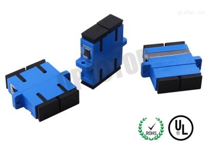 China Connector SC Optical Fiber Adapter Simplex With Shutter Blue Color for sale