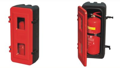 China ODM Outdoor Red Plastic Fire Extinguisher Cabinets 2 Layers for sale