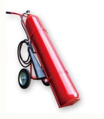 China 30KG CO2 Fire Extinguisher Red Cylinder Trolley for Class B Fire Fighting for sale