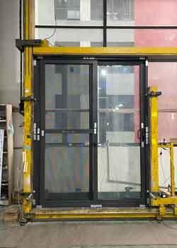 AS100 Series sliding door installation view