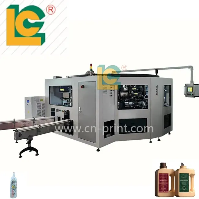 LC 6color Automatic Spain Glass Bottle Screen Printer Servo-Controlled Screen Print