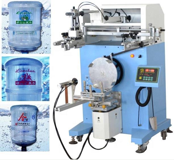 5 Gallon Mineral Water Bottle Cylinder Pneumatic Pvc Lotion Bottle Logo Printer Object Round Silk Screen Printing Machine