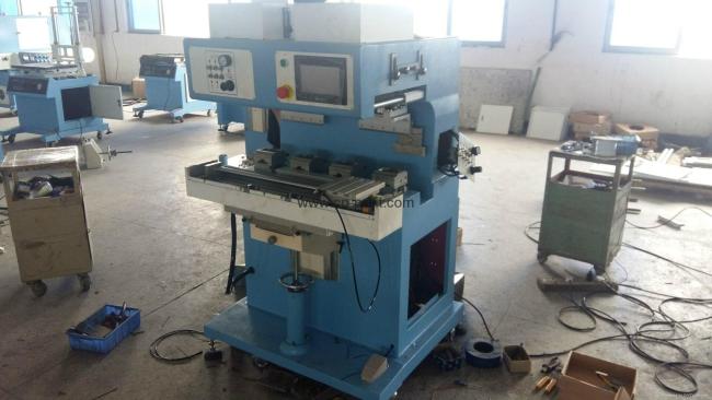 PLC 4-color open ink well pad printing machine with shuttle and independent pad PLC 4-color open ink well pad printing machine with shuttle and independent pad