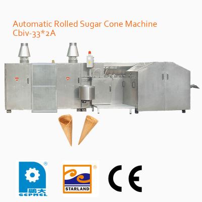 China Commercial Egg Roll Production Line / Custom Sugar Cone Baking Machine 110mm Cone Length for sale