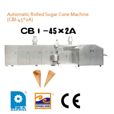 China High Production Ice Cream Cone Rolling Machine 6800L x 2400W x 1800H mm for sale
